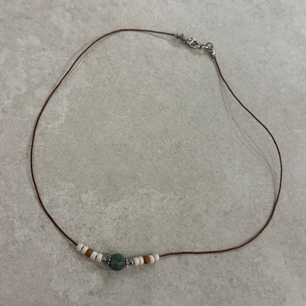 그린 오닉스 초커 목걸이