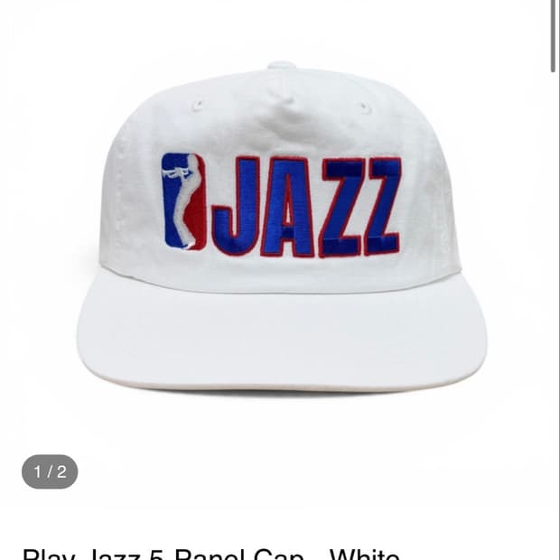 사운즈굿 Play Jazz 5-Panel Cap - White