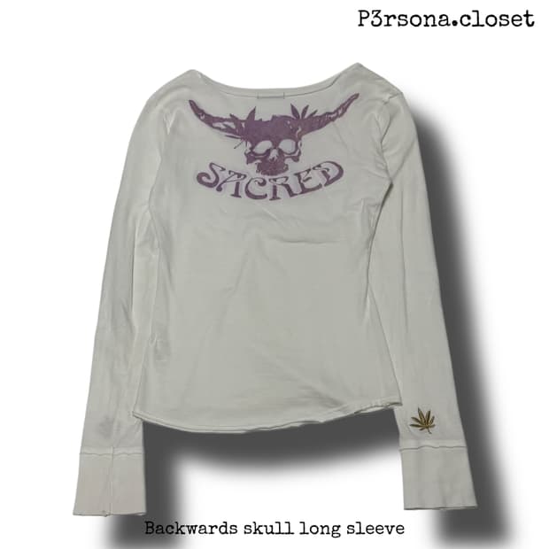 Backwards skull long sleeve