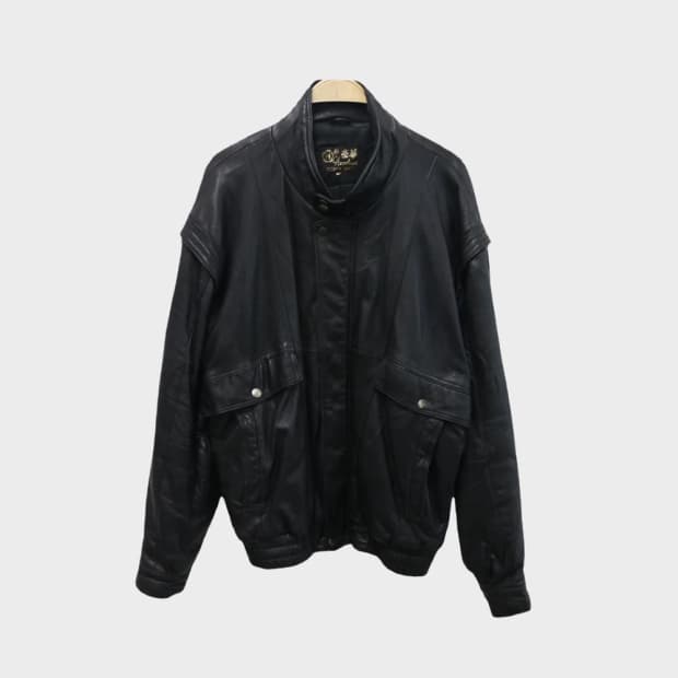 LAMB LEATHER 블랙 양가죽 자켓 60359