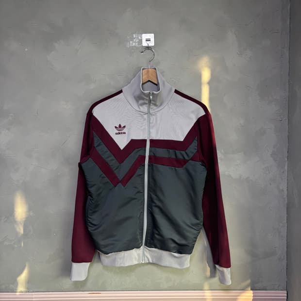 아디다스 파이어버드 져지 트랙탑 버건디 그레이