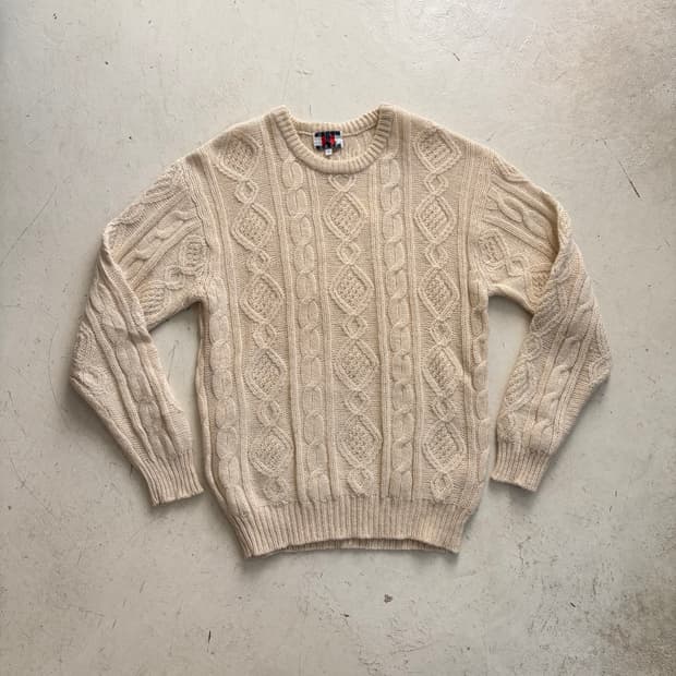 90s HILL CROP 빈티지 울 스웨터 니트 L