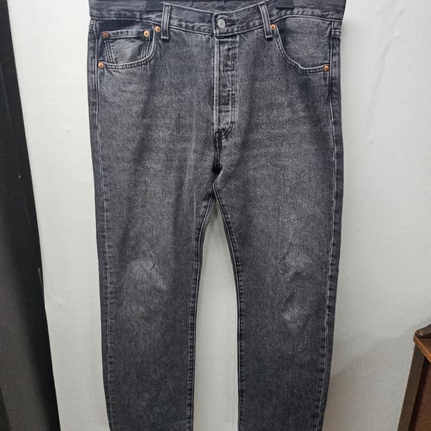 리바이스 501  블랙 데님 팬츠 W36 L32