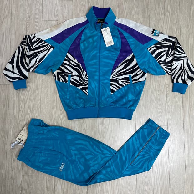 아식스 제브라 90s 올드 트랙탑 져지 셋업 ASICS OLD 1990