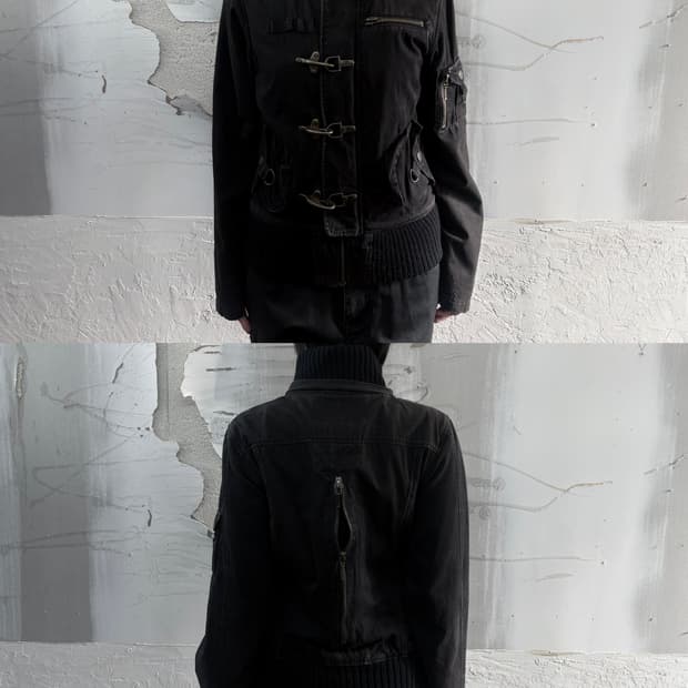 black buckle pocket jacket