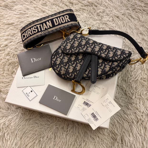 디올 오블리크 새들백+스트랩