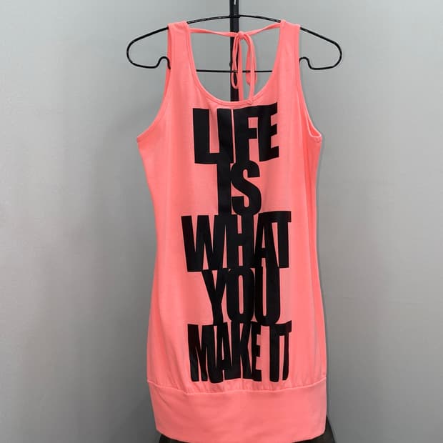 2Way Halter-neck Neon pink Top