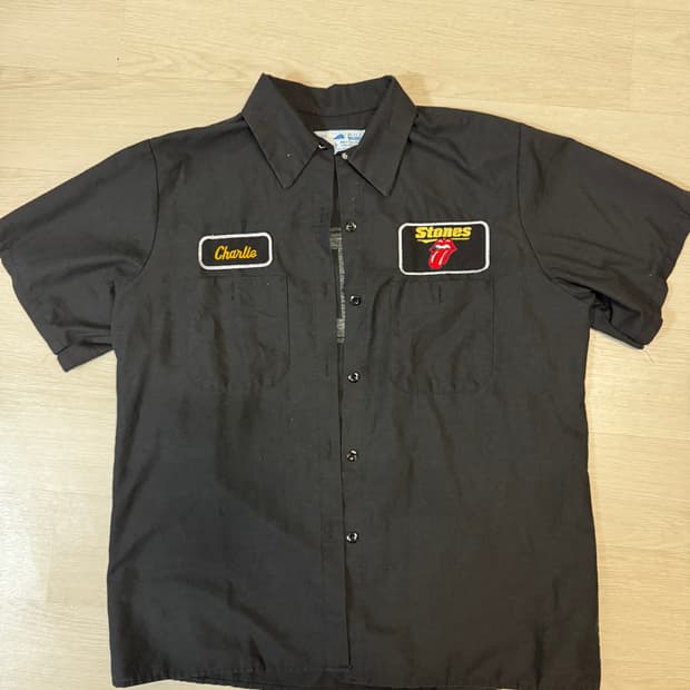 Red Kap 롤링 스톤즈 올드스쿨 워크셔츠 블랙 L
