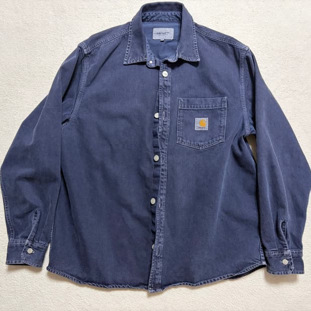 [L] 칼하트 윕(WIP) 죠지(GEORGE) 셔츠 (피그먼트 블루)