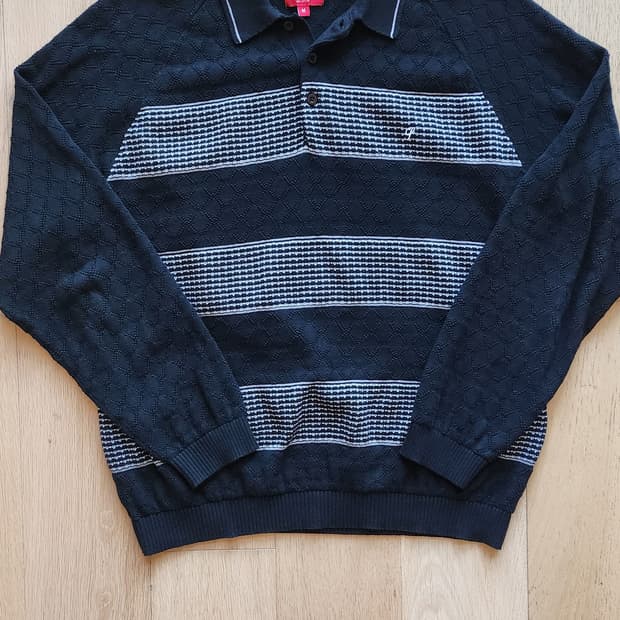 슈프림 21fw  니트 폴로 롱슬리브 m