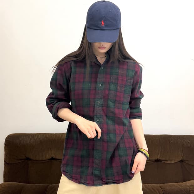 L.L.Bean 빈티지 코튼 워크 셔츠