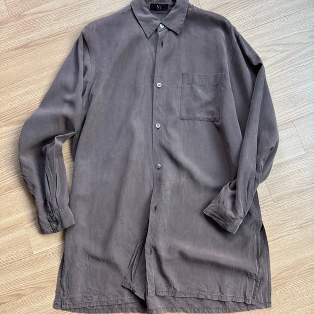 Y’s Yohji Yamamoto 퍼플브라운 롱 셔츠