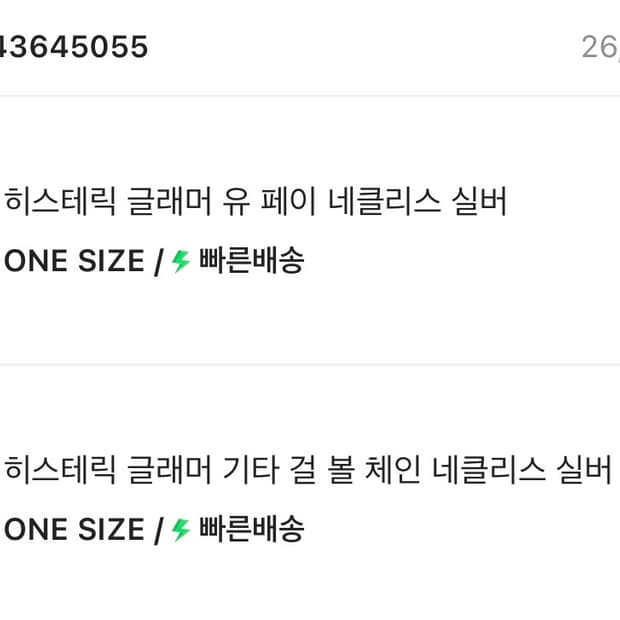 히스테릭글래머 목걸이