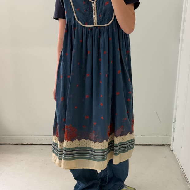 일본빈티지 하구미룩 레이어드 원피스 