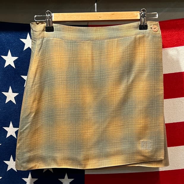 미스치프 16SS 코랄그레이 패턴 랩스커트