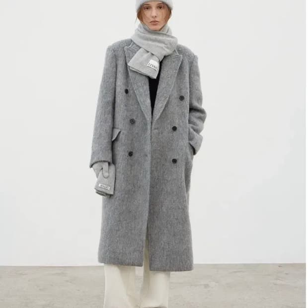 르바 헤어리 알파카 코트