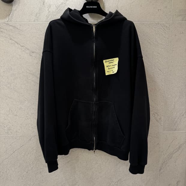 발렌시아가 포스트잇 후드집업 S