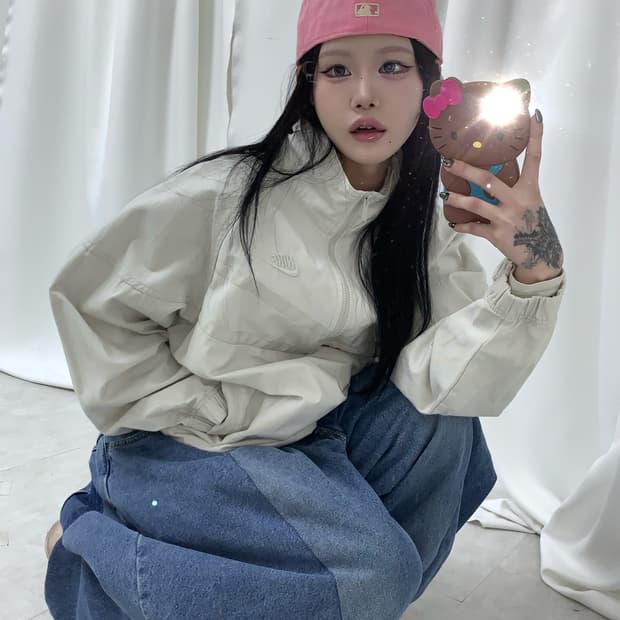 나이키 화이트 아노락