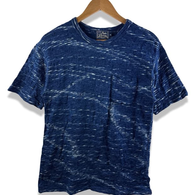 스튜디오 다치산 인디고 카스리 루프휠 티셔츠1938