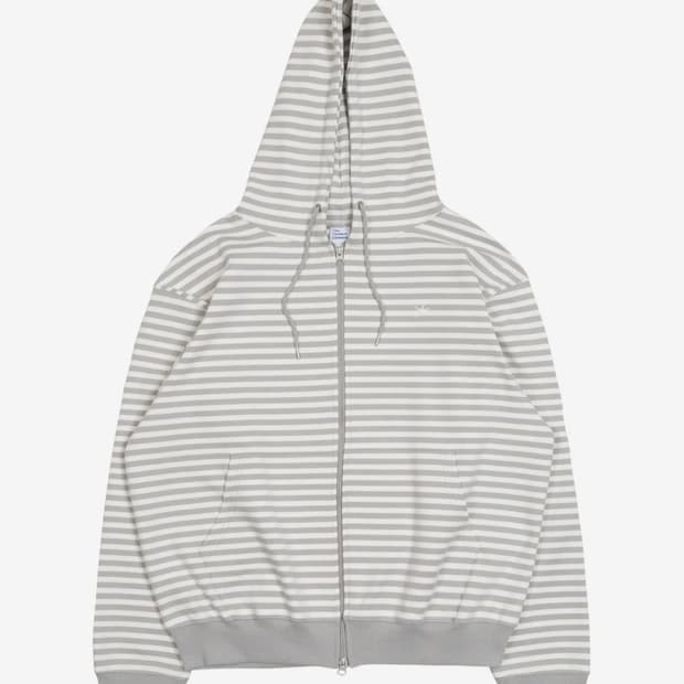 TCM stripe hooded zip-up