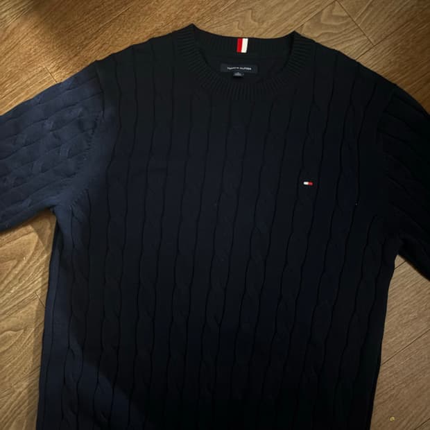 타미힐피거 xl 니트 네이비