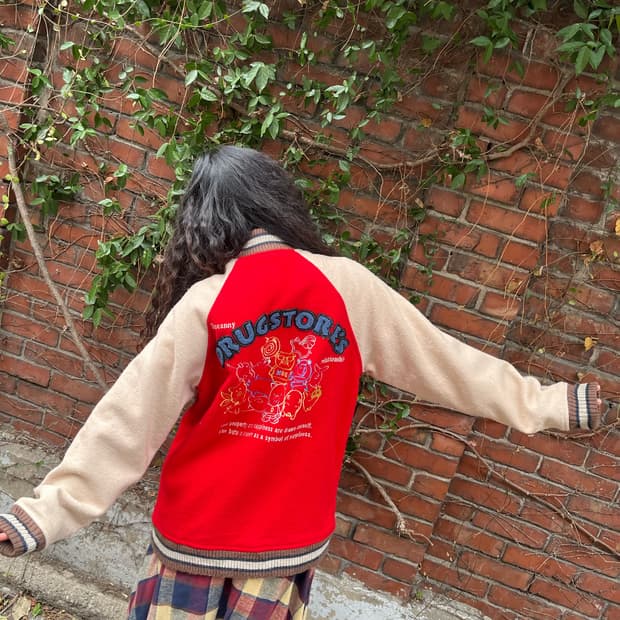 drugstores 울 바시티 자켓