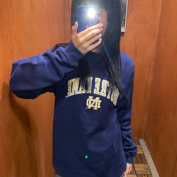 아메리칸 빈티지 유니버시티 자수 스웻셔츠 맨투맨