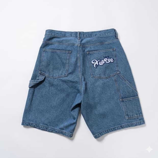 (34) XLAGE 엑스라지 쥬시로고 데님 카펜터 쇼츠