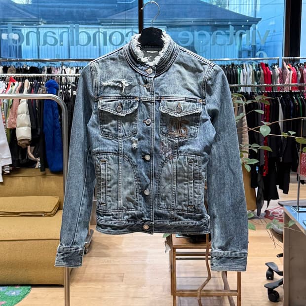 돌체앤가바나 데님 디스트로이드 자켓 