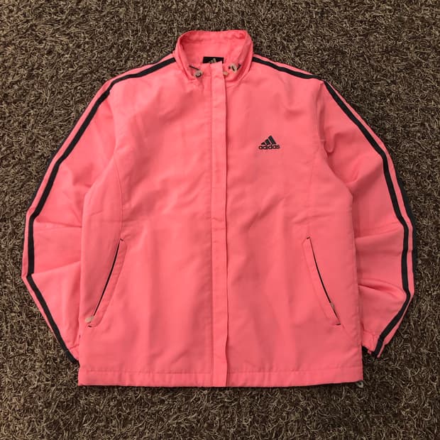 아디다스 핑크 바람막이 자켓