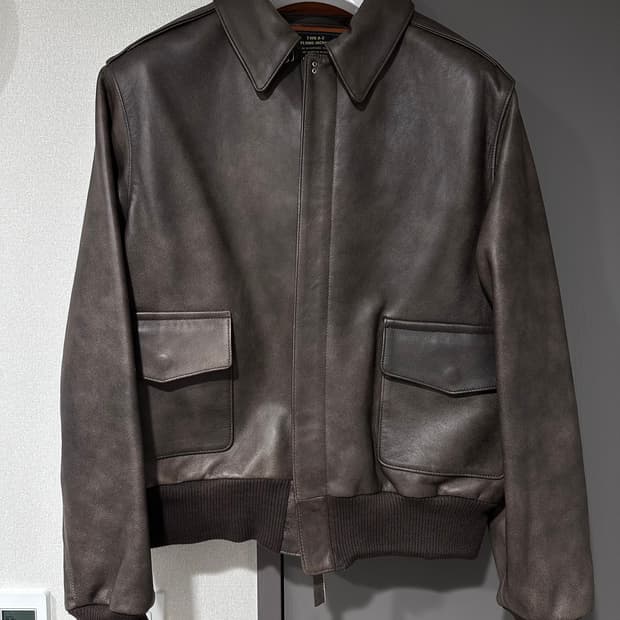 페라라코리아 페라라 코리아 A2 A-2 양가죽 자켓 다크 브라운 L