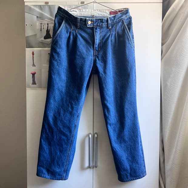 테일러드 투턱 레귤러 데님 2사이즈 중청