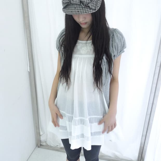 코디세트) 히피디피 나시 블라우스+반팔 집업 세트 아오이유우