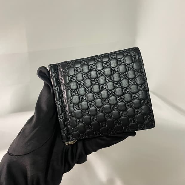 구찌 GG 로고 블랙 머니클립 반지갑 단품