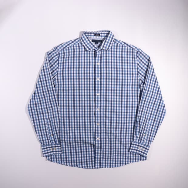 타미힐피거 깅엄체크셔트 B341