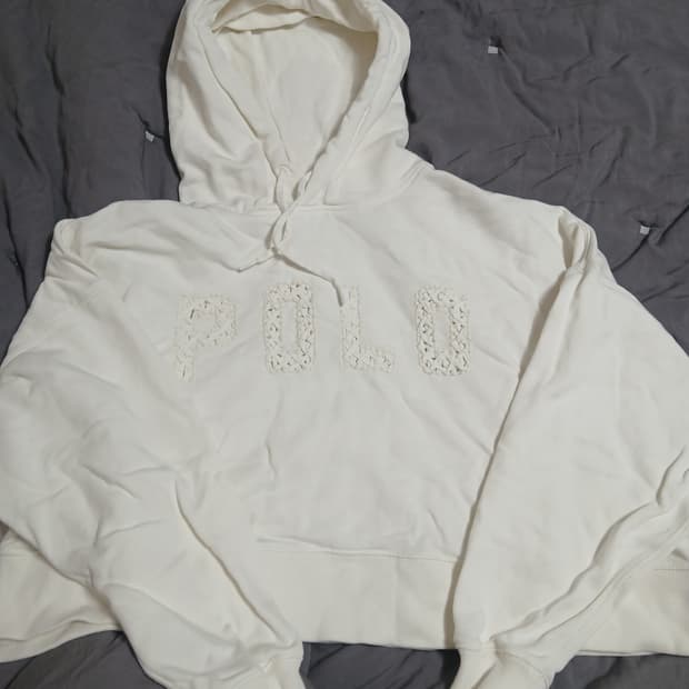 폴로 크롭기장 후드티