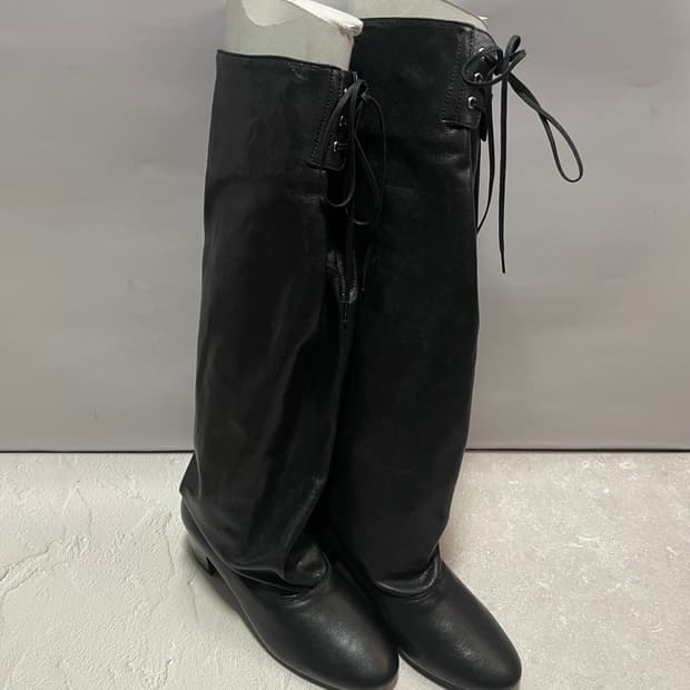 [37] 팔로마울 빅토리아 레더 롱부츠 블랙