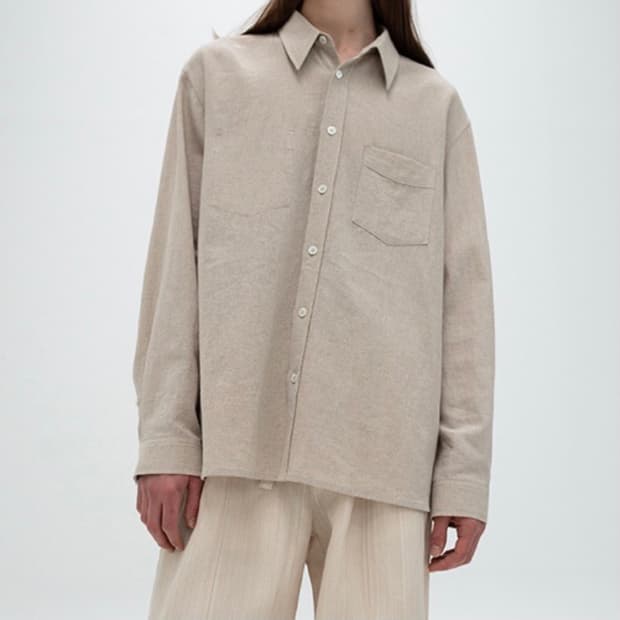 COOR 쿠어 세미 오버핏 린넨 셔츠 S사이즈