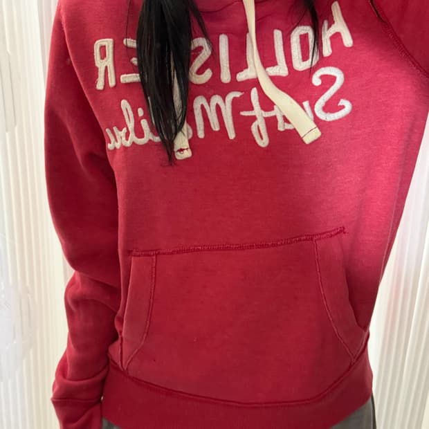 홀리스터 핑크 후드집업 s