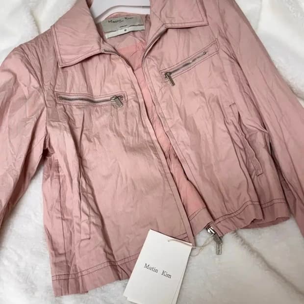 마뗑킴 crinkle crop jumper