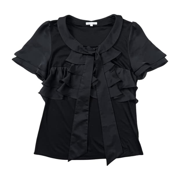 vintage ruffle ribbon blouse