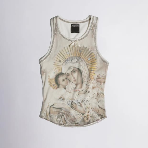 [새상품] 스컬프터 Maria Tear Drop 나시탑 슬리브리스