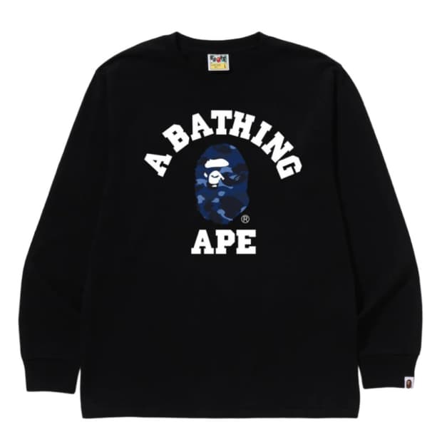 베이프 롱슬리브 네이비