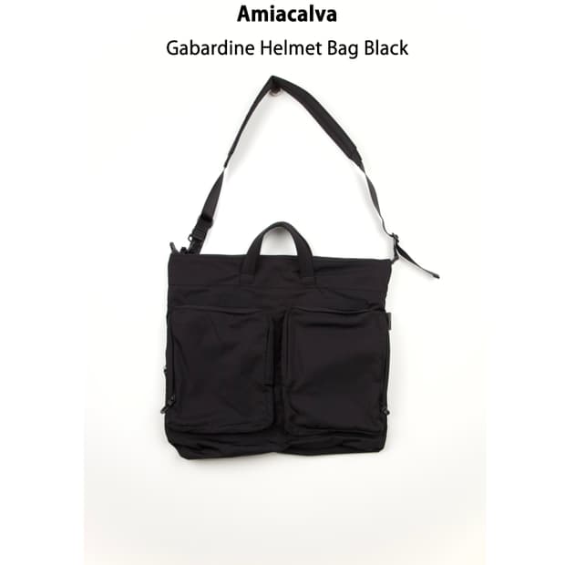 Amiacalva 개버딘 헬맷백 블랙