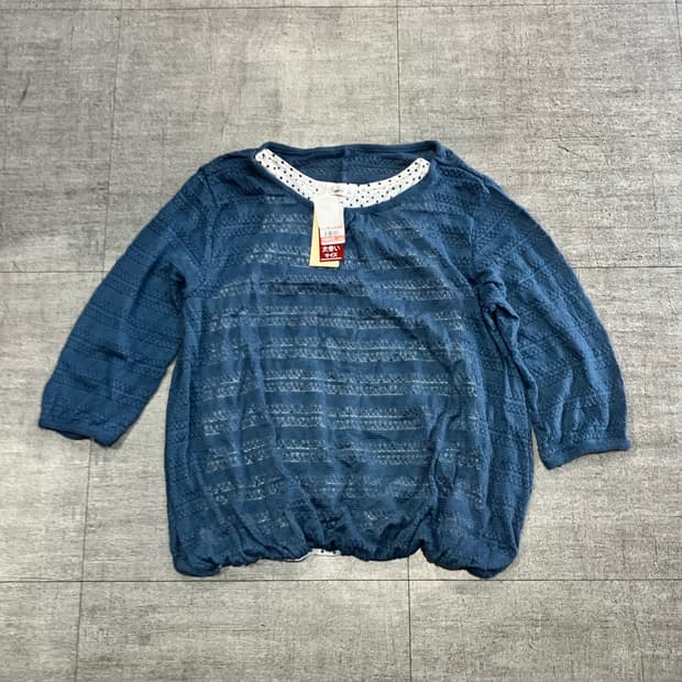 일본빈티지 Yaniel 하구미모리걸 할메카지 레이어드 도트니트스웨터