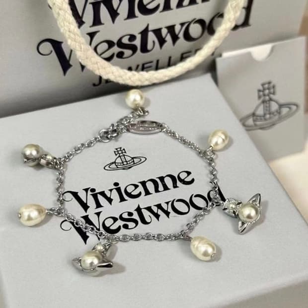 비비안웨스트우드 아카이브 진주 펄 orb 참 팔찌