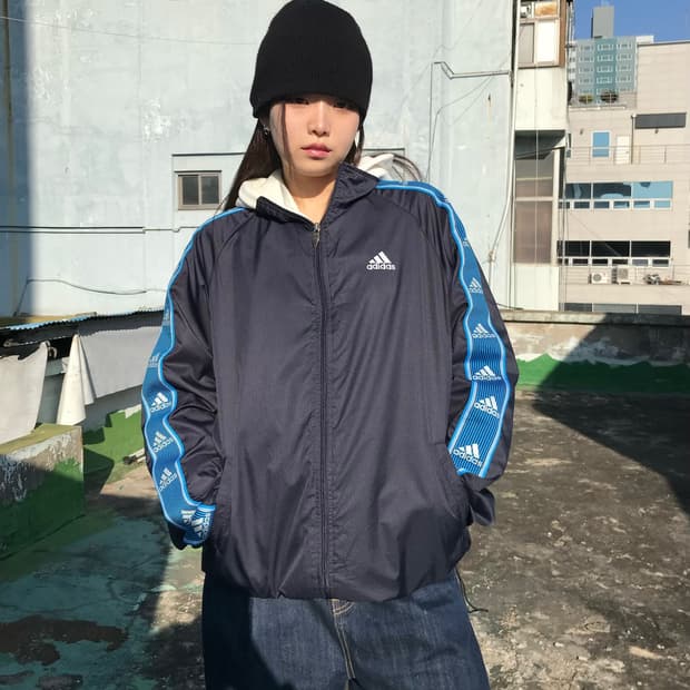 아디다스 네이비 집업