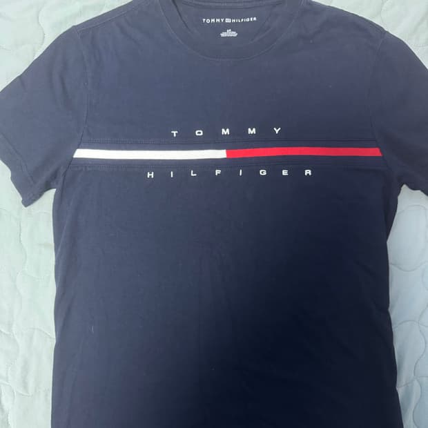 Tommy Hilfiger 타미힐피거 네이비 빈티지 티셔츠 S