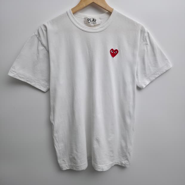 [XL] 꼼데가르송 화이트 반팔티