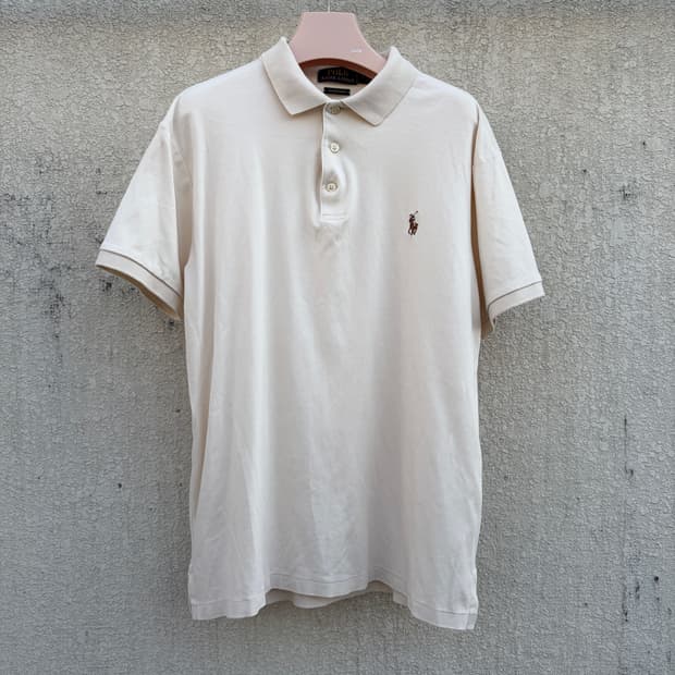QR택)폴로 랄프로렌 아이보리 멀티포니 PK반팔 티셔츠